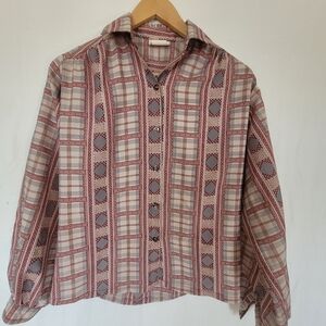 Vintage Casual Corner Plaid Button-Up Shirt Casual Preppy Academia Size In Pics
